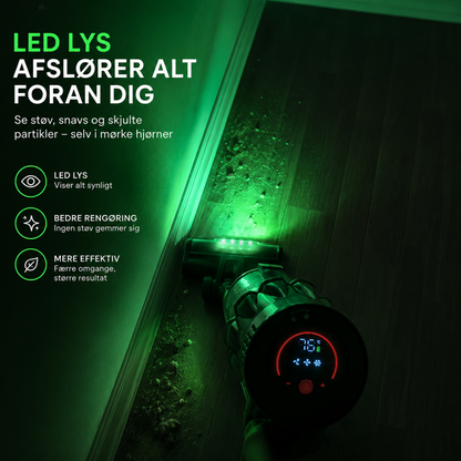 DanishClean - Støvsuger Pro™ – Ledningsfri støvsuger – 700 W – 40.000 Pa