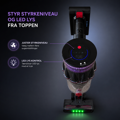 DanishClean - Støvsuger Pro™ – Ledningsfri støvsuger – 700 W – 40.000 Pa